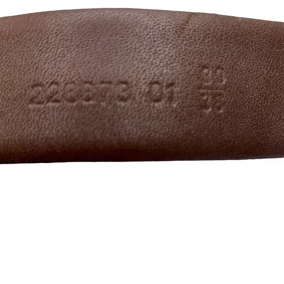 Christian Dior Belt Black Split Leather Gold Tone Buckle Size 36 - Picture 6 of 9